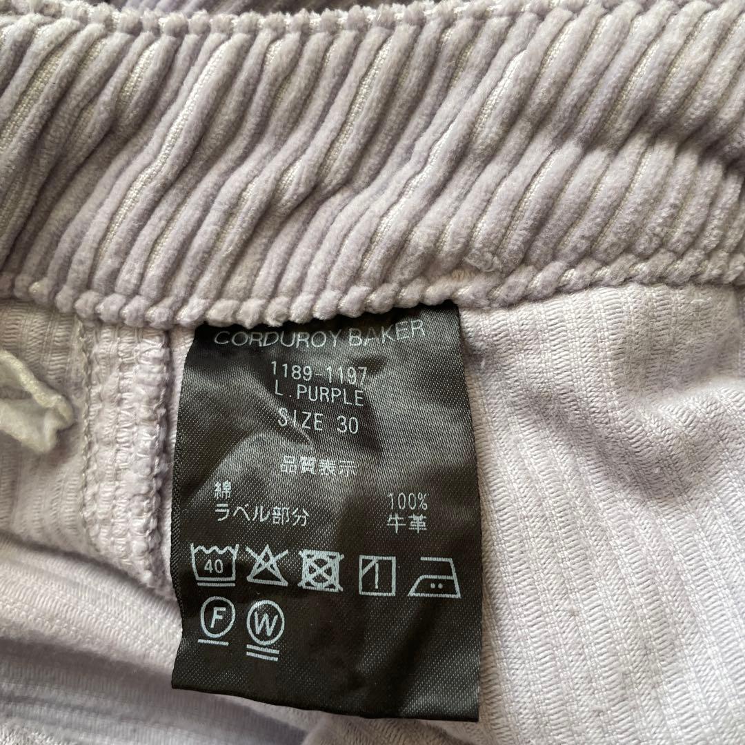 シシクイ　コーデュロイベーカー　ライトパープル　30