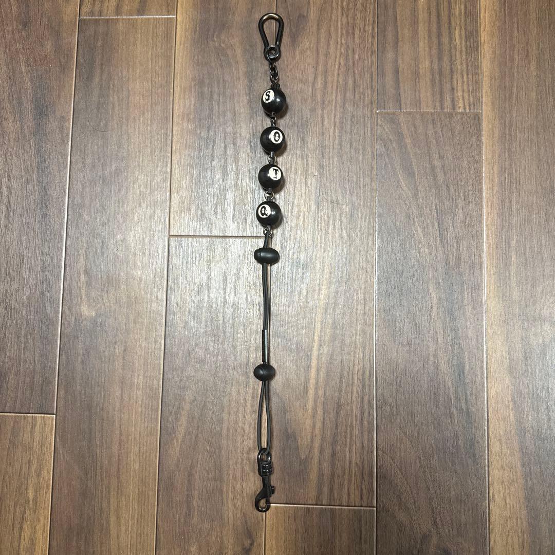 美品 紐リペア済み スワイプオンザクワイエット ビリヤード型ウォレットチェーン