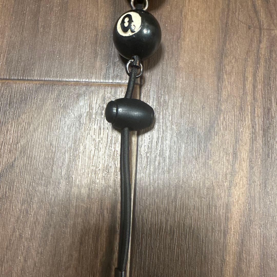 美品 紐リペア済み スワイプオンザクワイエット ビリヤード型ウォレットチェーン