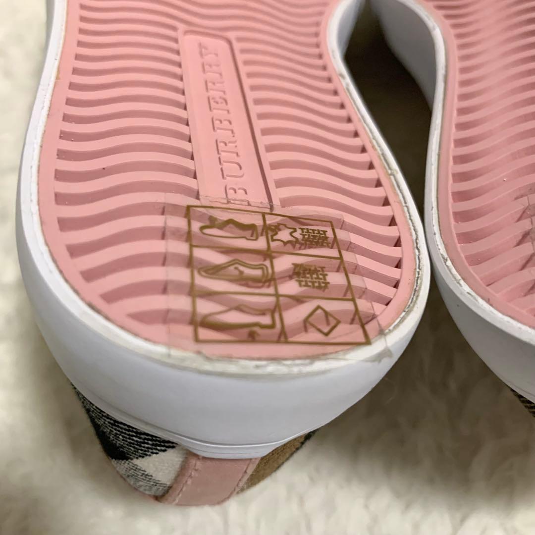 バーバリーチルドレン スニーカー ノバチェック 16cm タグ&箱付き未使用品