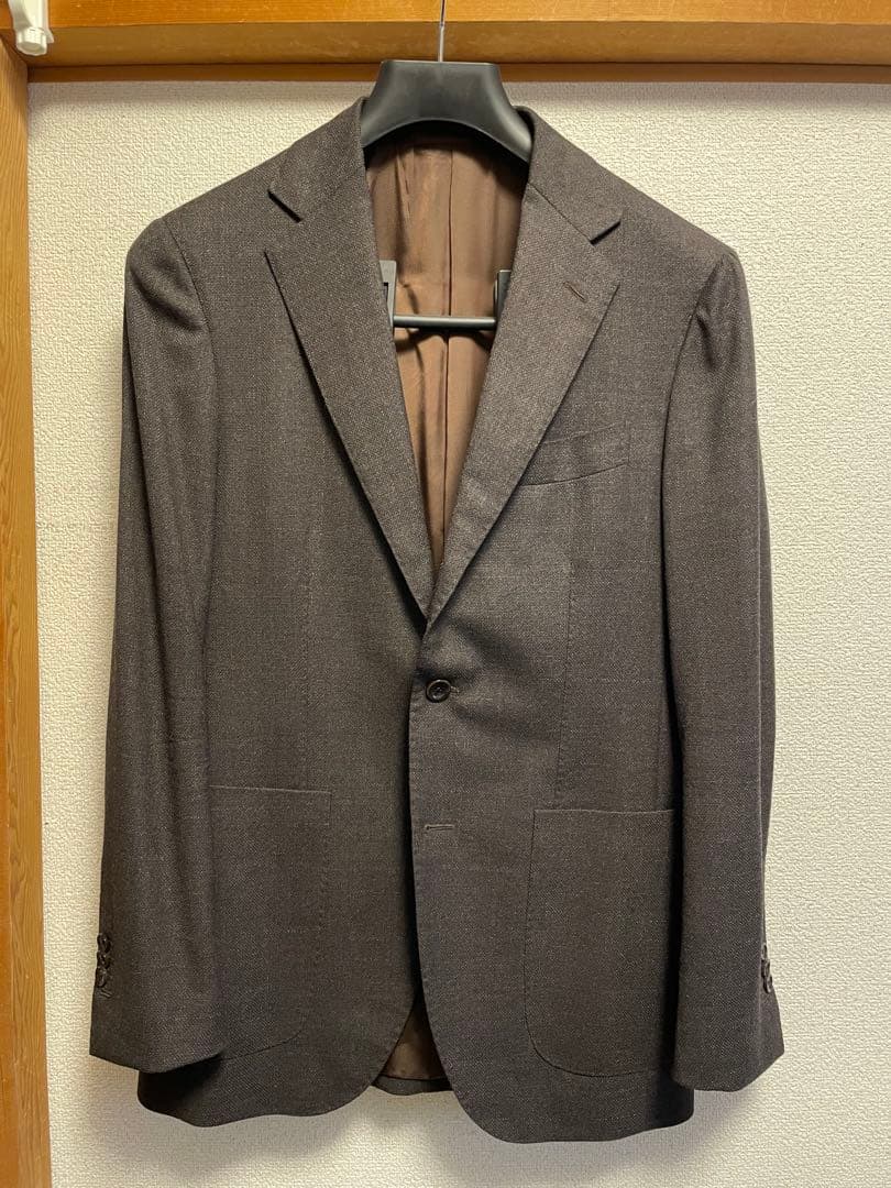 BEAMS F REDA ホップサック ジャケット ブラウン 46-8R