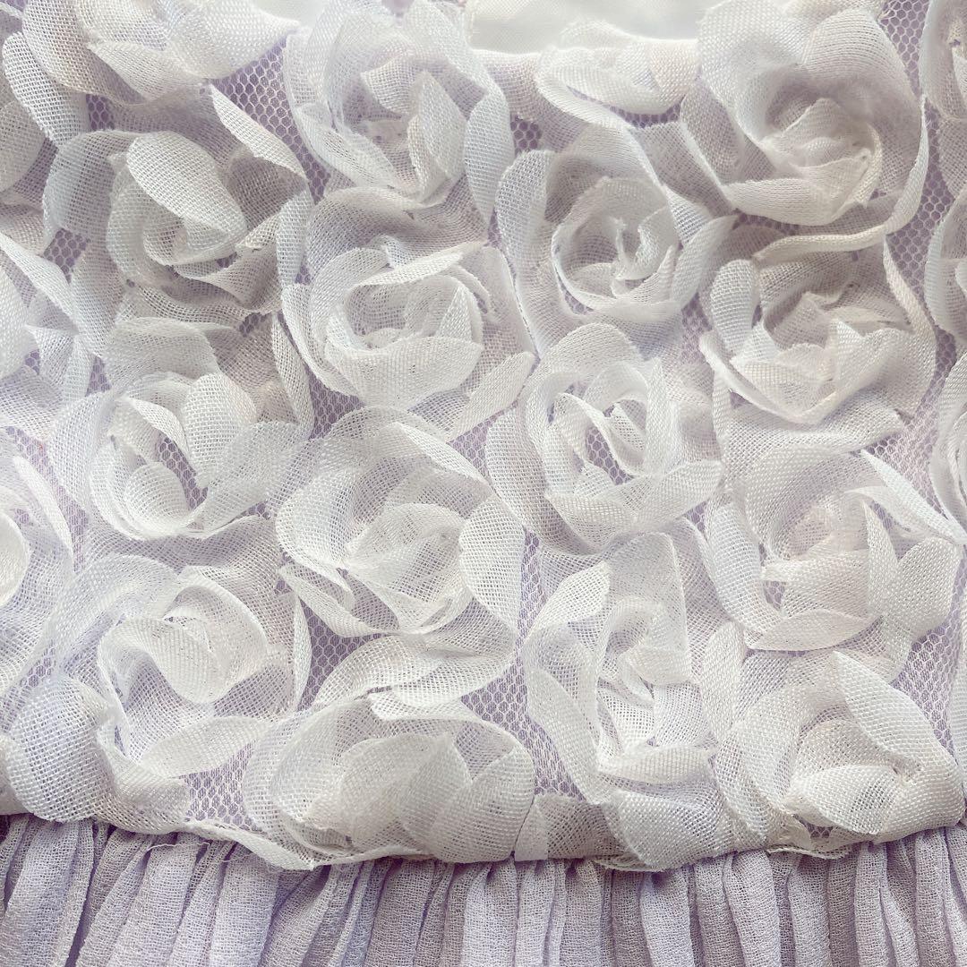 120size ラベンダー×ホワイト セレモニー 入学 卒園 発表会 フォーマル