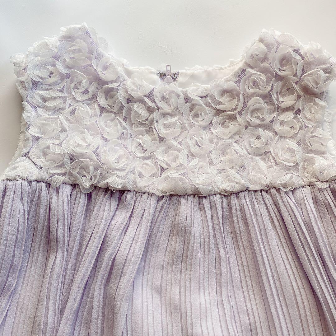 120size ラベンダー×ホワイト セレモニー 入学 卒園 発表会 フォーマル