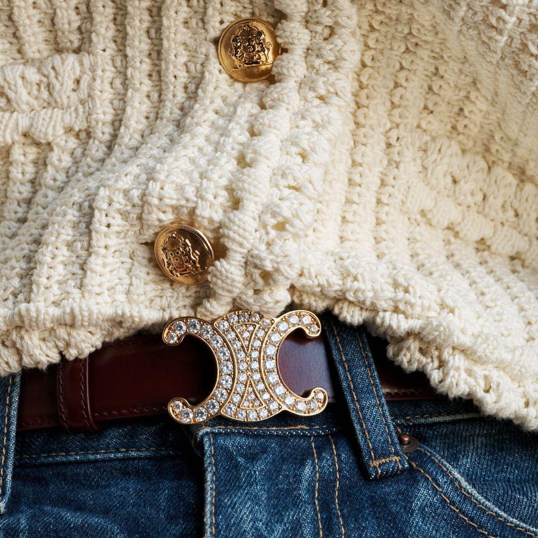 セリーヌ　トリオンフ バックル＆リバーシブルストラップ 25MM