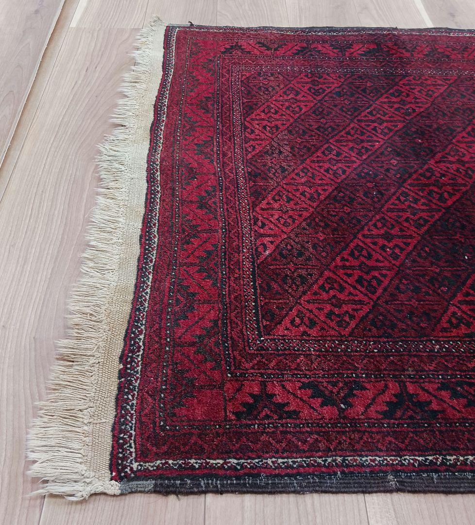 専用 R378 ペルシャ絨毯 トライバルラグ ウール 手織り 186×96㎝