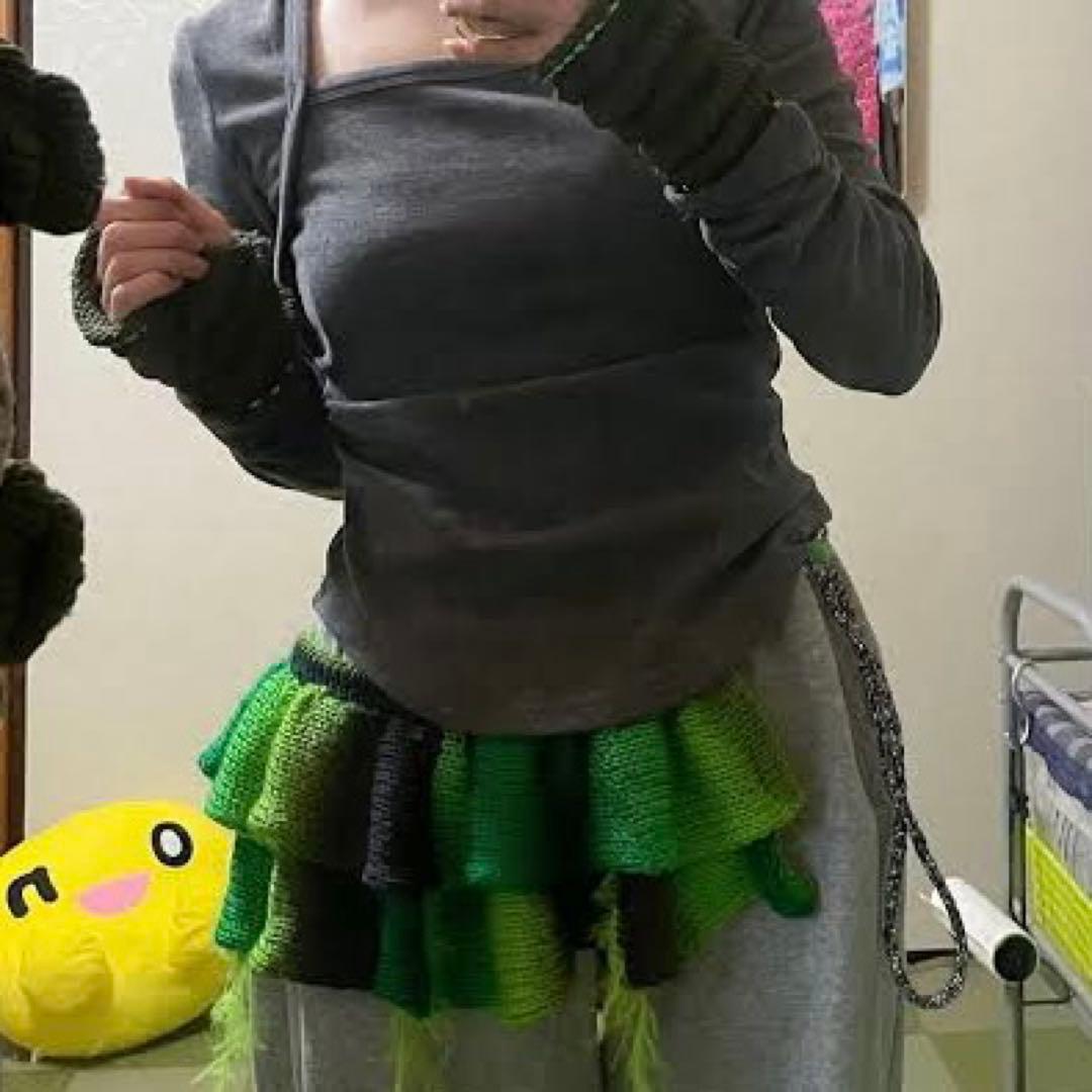 Ruffle Knit Wrap Skirt ta2yuki ミニ丈　スカート