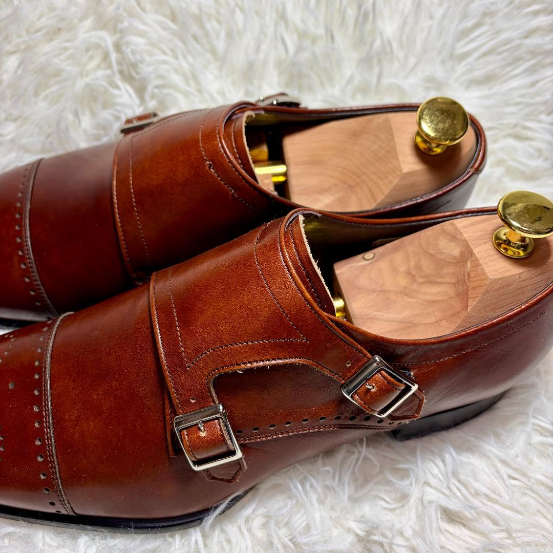 未使用品 REGAL リーガル ストレートチップ メダリオン ダブルモンク