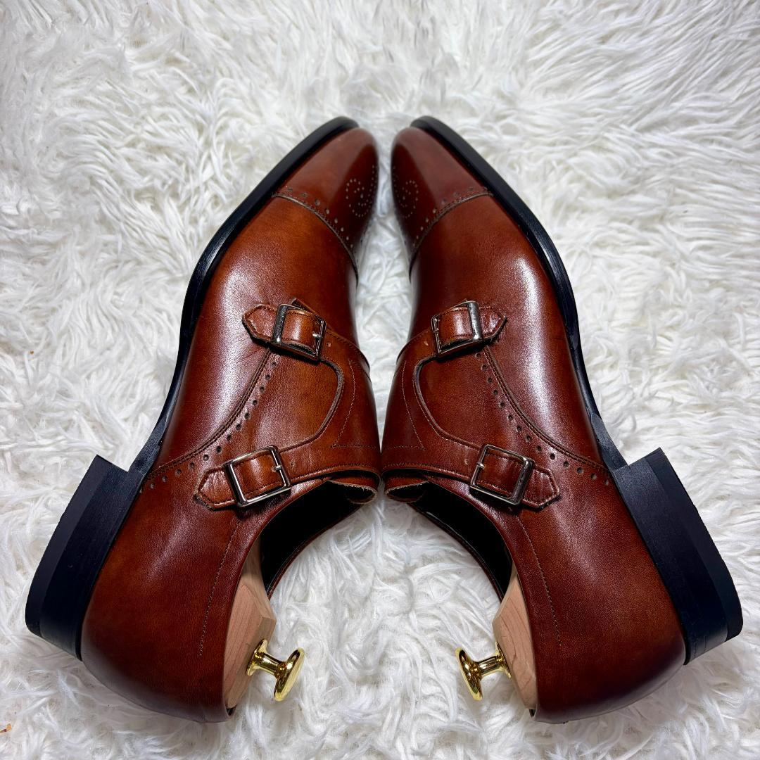 未使用品 REGAL リーガル ストレートチップ メダリオン ダブルモンク