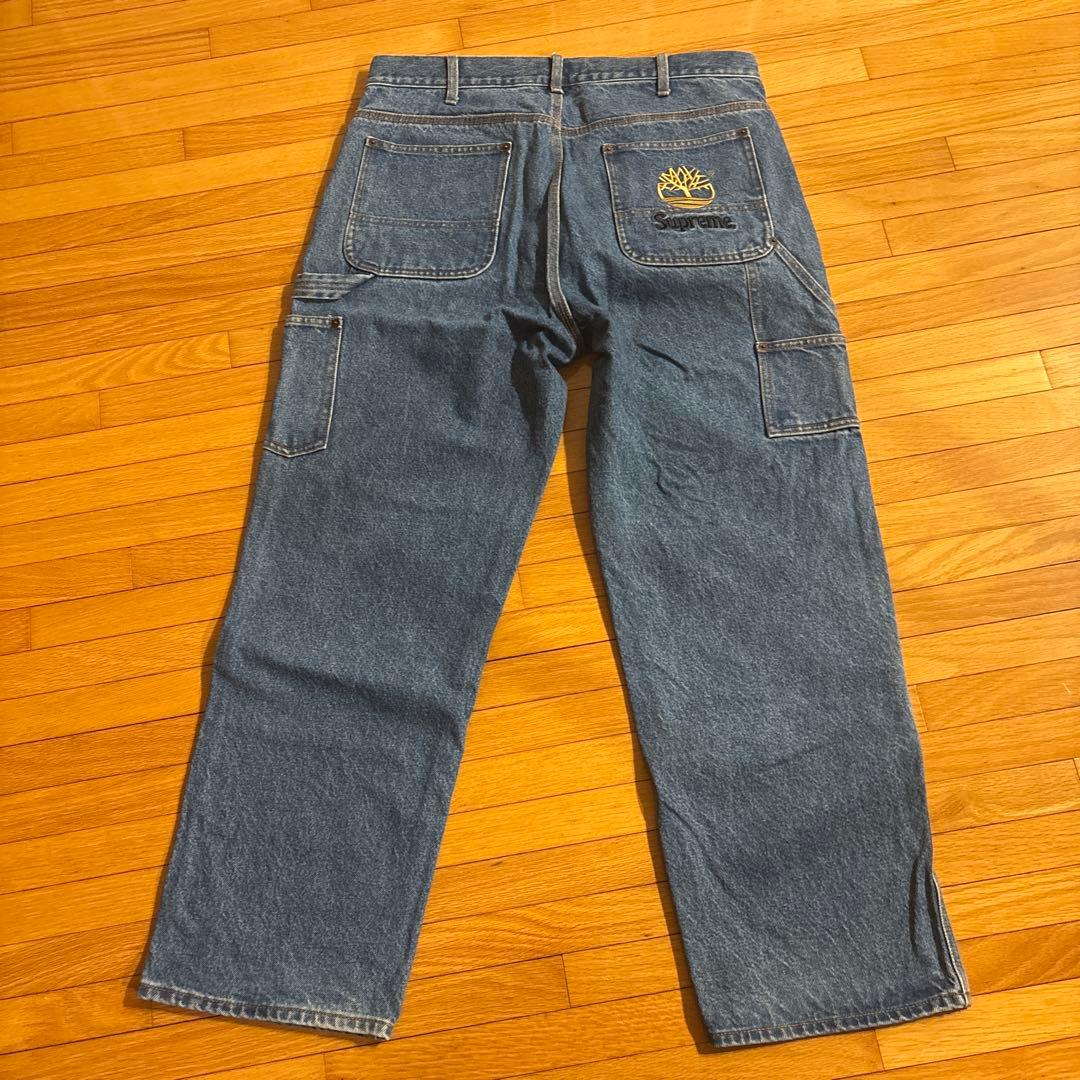 SUPREME TIMBERLAND コラボ　　 デニム カーゴパンツ 青　32