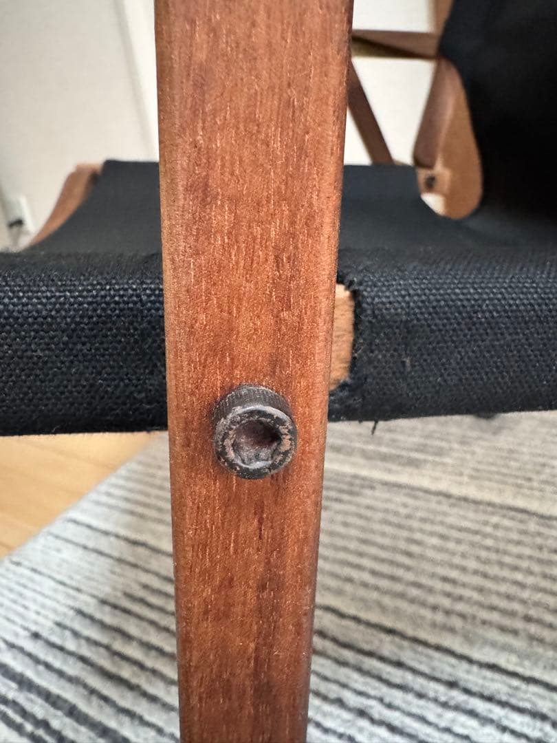 キャンプオンパレード　コンダクターズチェア　ローチェアハイバック、帆布一体型、黒