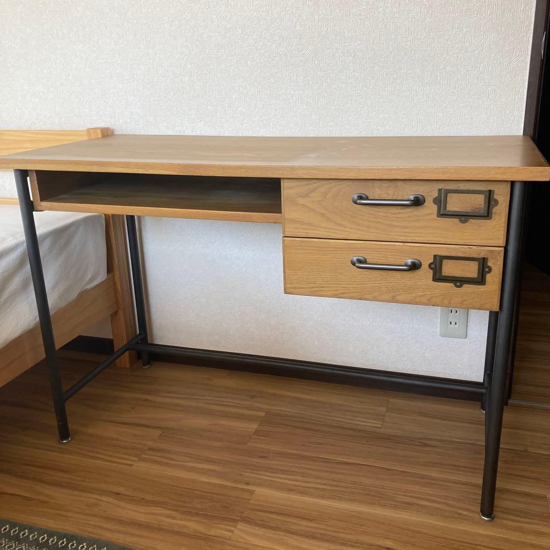 机　デスク　アイアンウッド　ビンテージ　アンティーク　レトロ