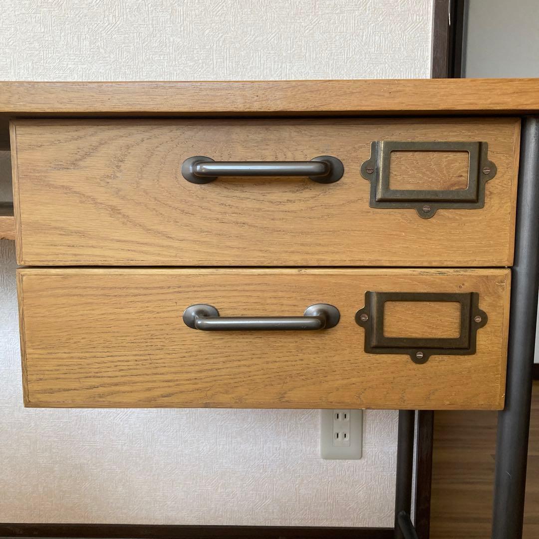 机　デスク　アイアンウッド　ビンテージ　アンティーク　レトロ