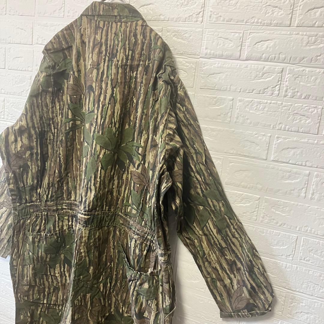 ●Z13【アメリカ製】つなぎ カモフラージュ柄 グリーン系 men's【2XL】