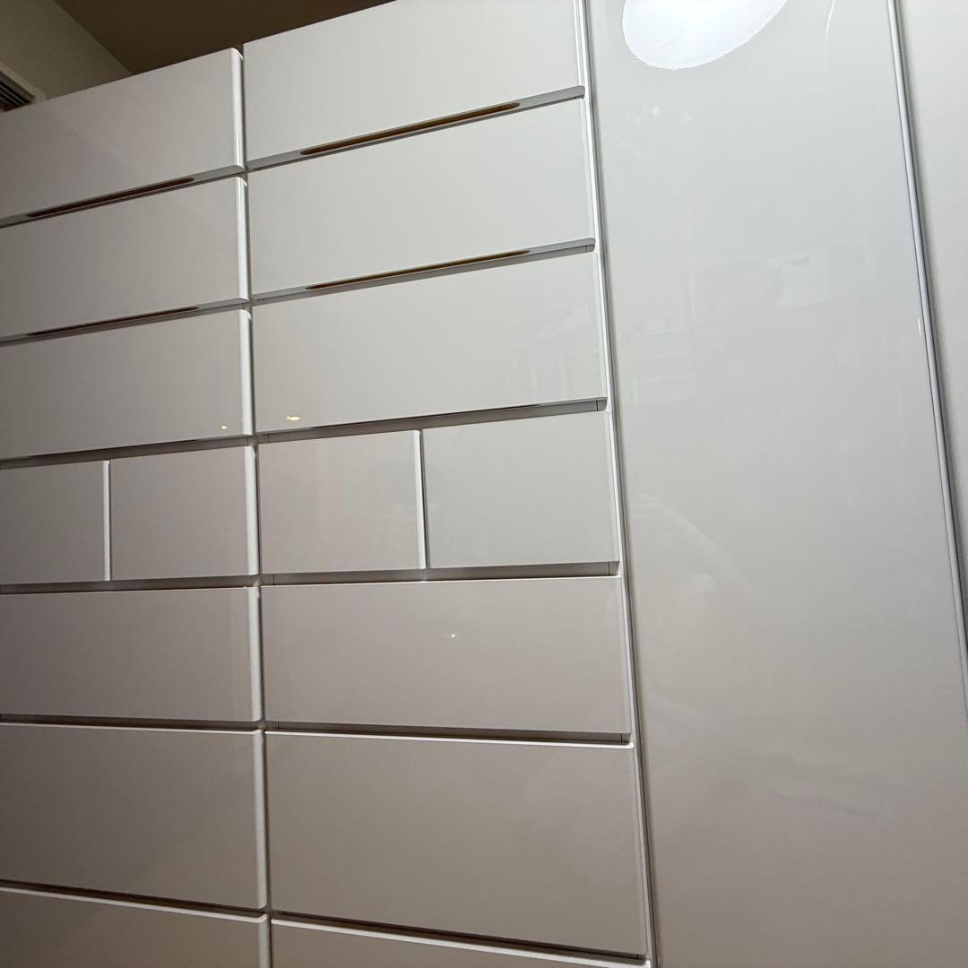 【ディノス】壁面ワードローブシリーズ　タワーチェスト　幅154.5cm ホワイト