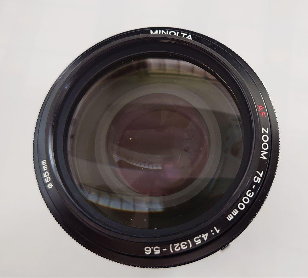 【中古品】　ミノルタ　望遠レンズ　AF LENS　75-300　専用ケース付き