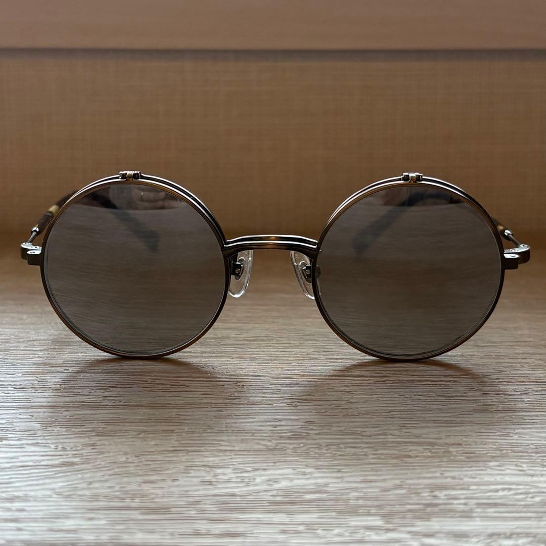 フラップアップ ラウンド型 サングラス メガネ LENON