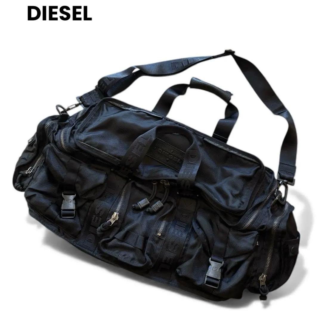 DIESEL ディーゼル 2wayショルダーバッグ ボストン y2k 黒 大容量
