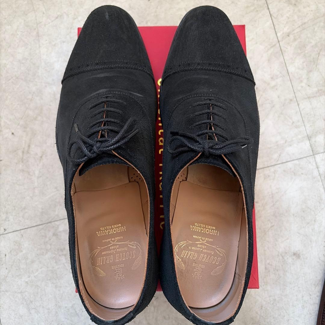 スコッチグレイン　スエード ドレスシューズ ブラック