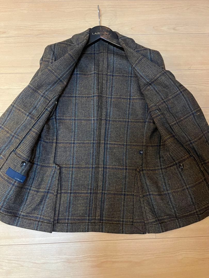 LARDINI チェック柄 テーラードジャケット
