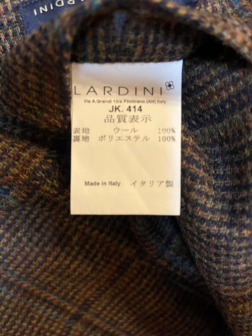 LARDINI チェック柄 テーラードジャケット