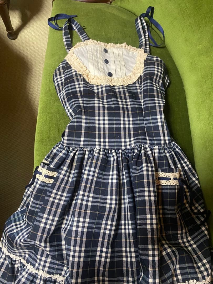 アリスアンドザパイレーツ　JSK　ワンピース　紺チェック　アリパイ　ベイビー