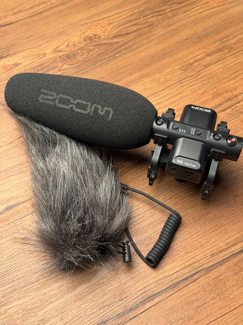 ZOOM M3ショットガンマイク ウインドスクリーン付き