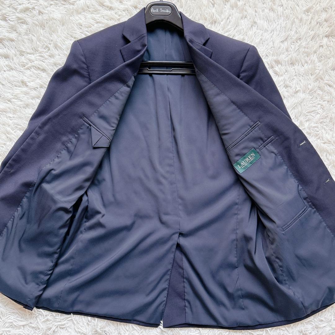 美品 ラルフローレン 紺ブレ 金ボタン テーラードジャケット 40R ネイビー