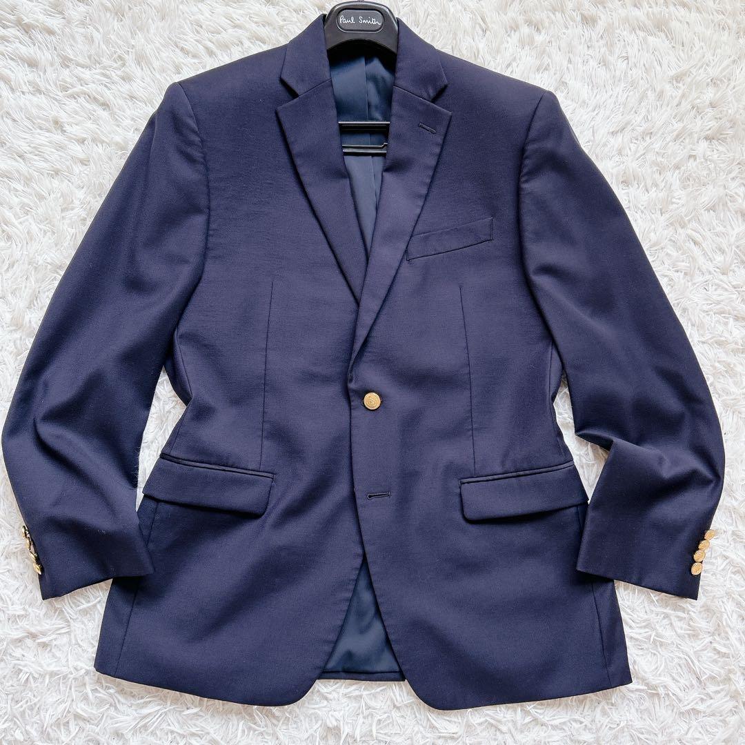 美品 ラルフローレン 紺ブレ 金ボタン テーラードジャケット 40R ネイビー