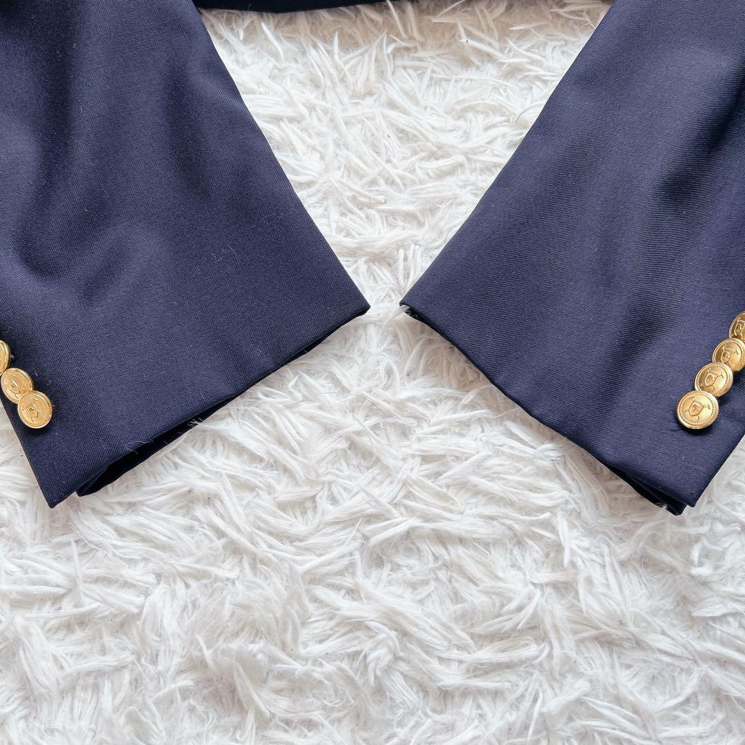 美品 ラルフローレン 紺ブレ 金ボタン テーラードジャケット 40R ネイビー
