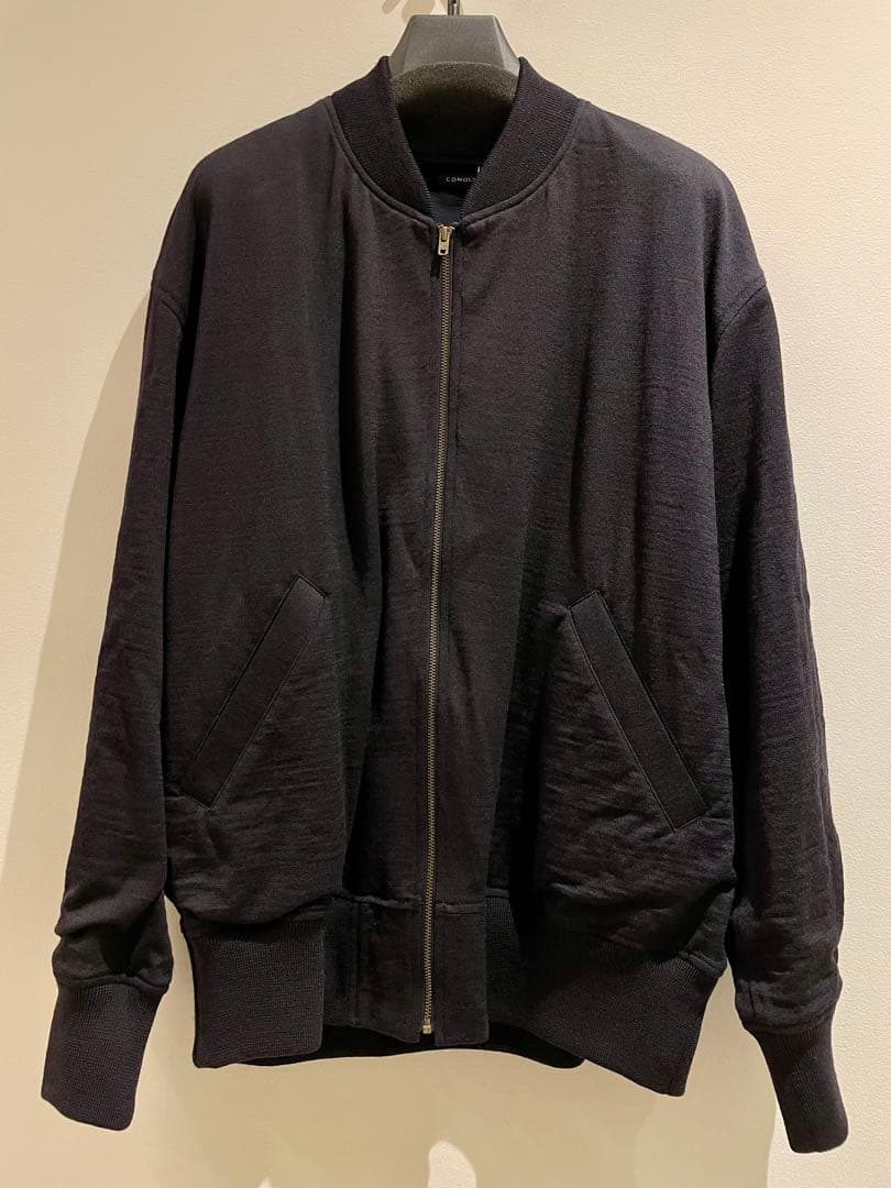 COMOLI ウールニット ジップブルゾン