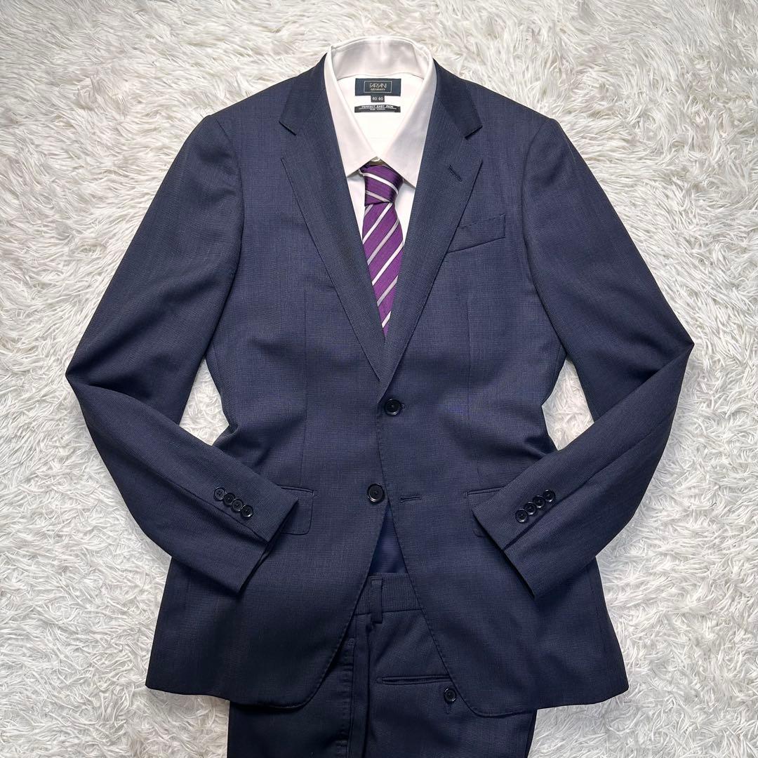 現行 極美品 トゥモローランド ドラゴ生地 セットアップ 総裏 ネイビー 44