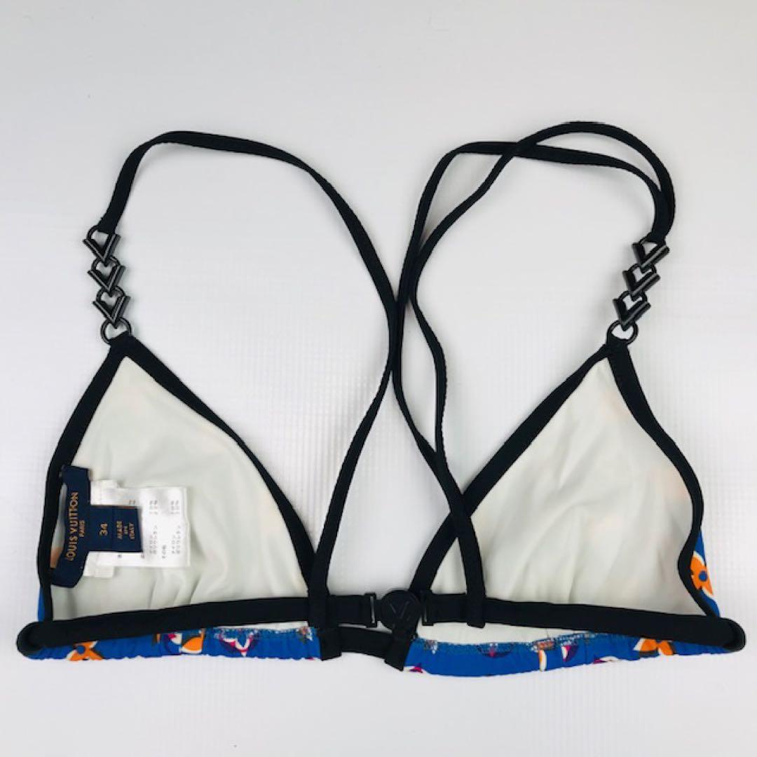新品同様★ルイヴィトン・モノグラム総柄 メタルV ビキニ 水着(34)