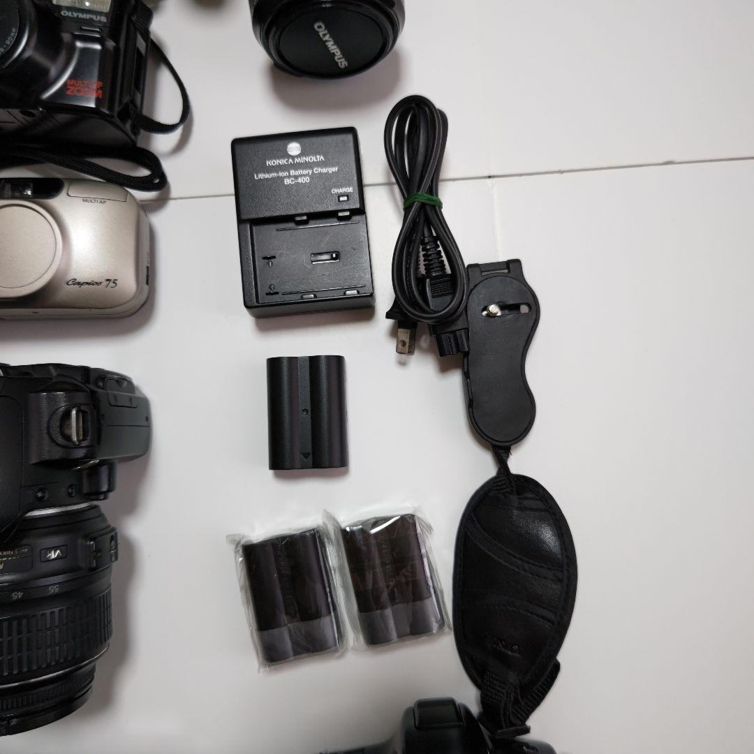 ジャンクのフイルムカメラ及びデジタルカメラ