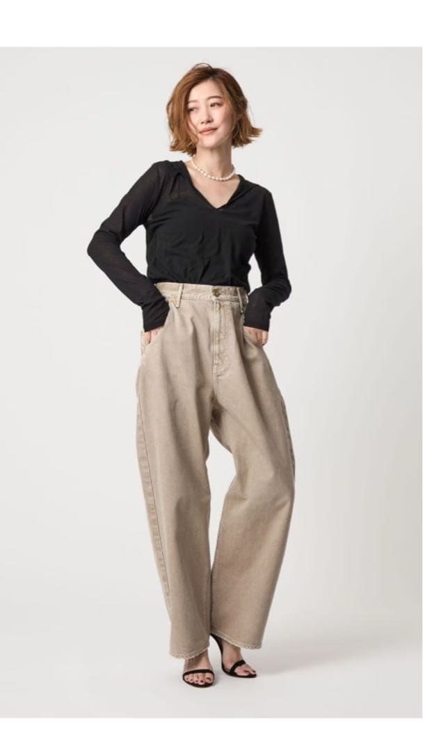 conte コットン シアー フーデッドカットソー