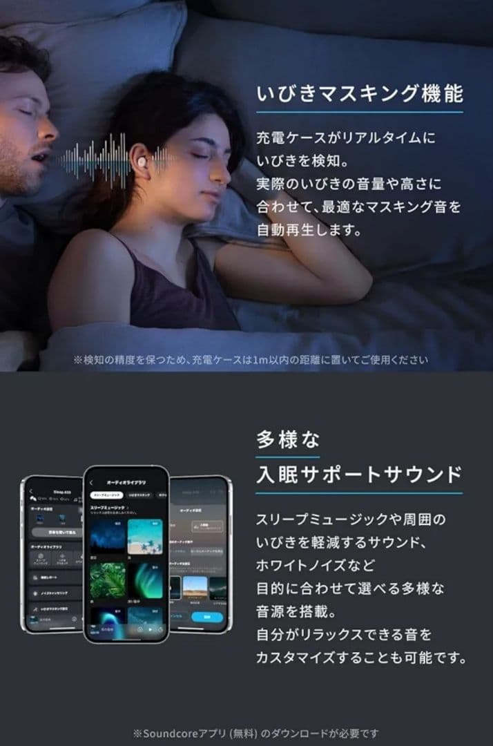 (Anker) Soundcore Sleep A30 ワイヤレスイヤフォン