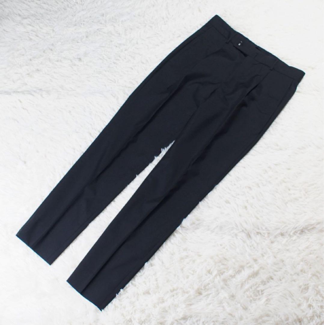 SUPER 100'S《インコテックス》スラックス(44)黒 ルーマニア