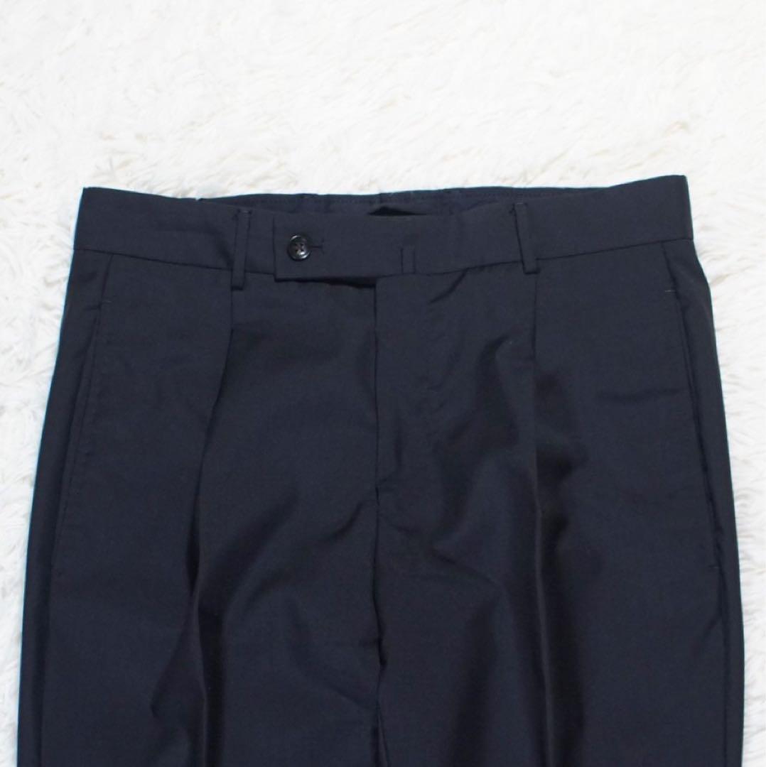 SUPER 100'S《インコテックス》スラックス(44)黒 ルーマニア