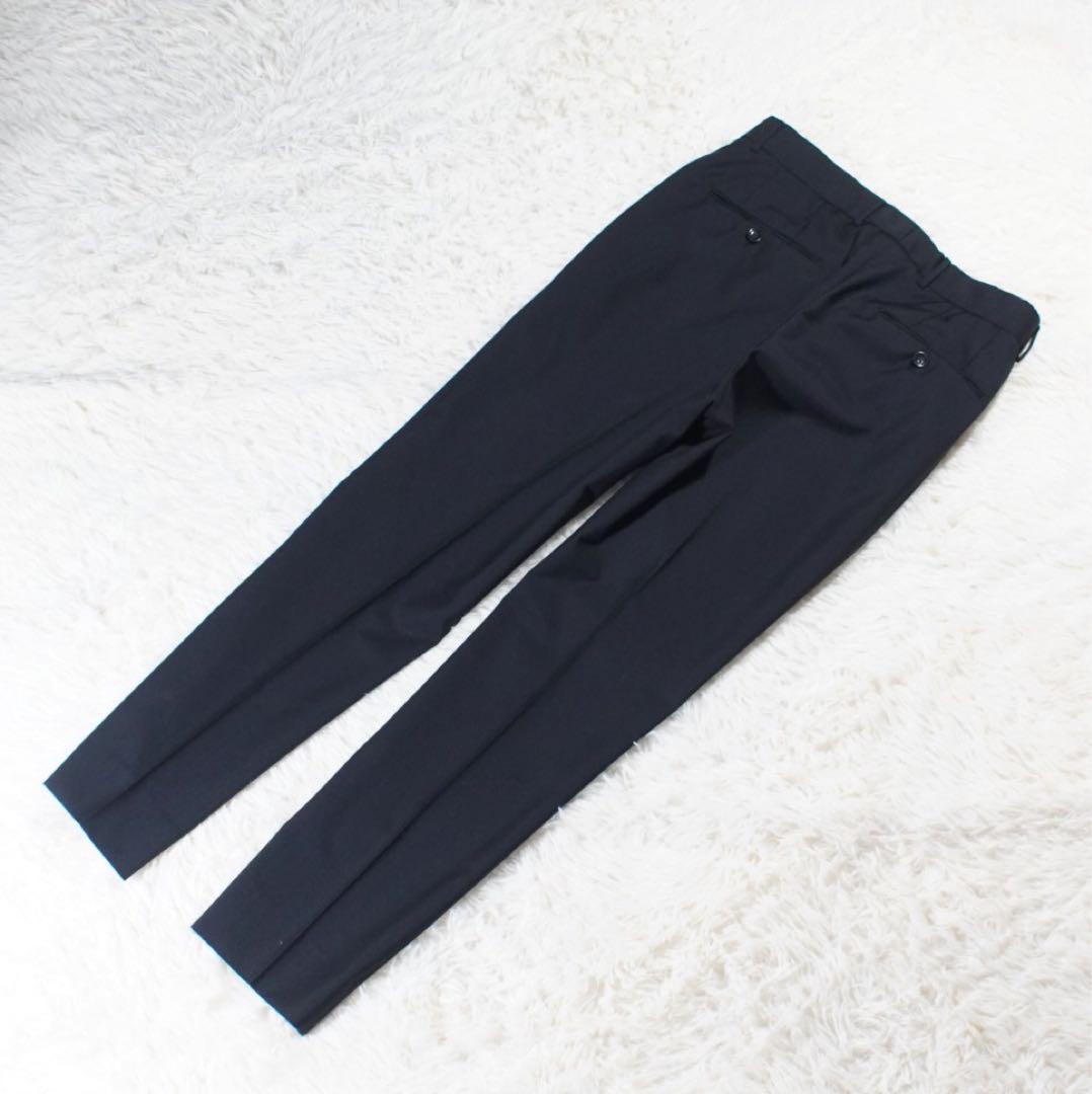 SUPER 100'S《インコテックス》スラックス(44)黒 ルーマニア