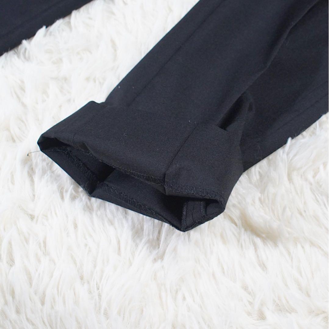 SUPER 100'S《インコテックス》スラックス(44)黒 ルーマニア