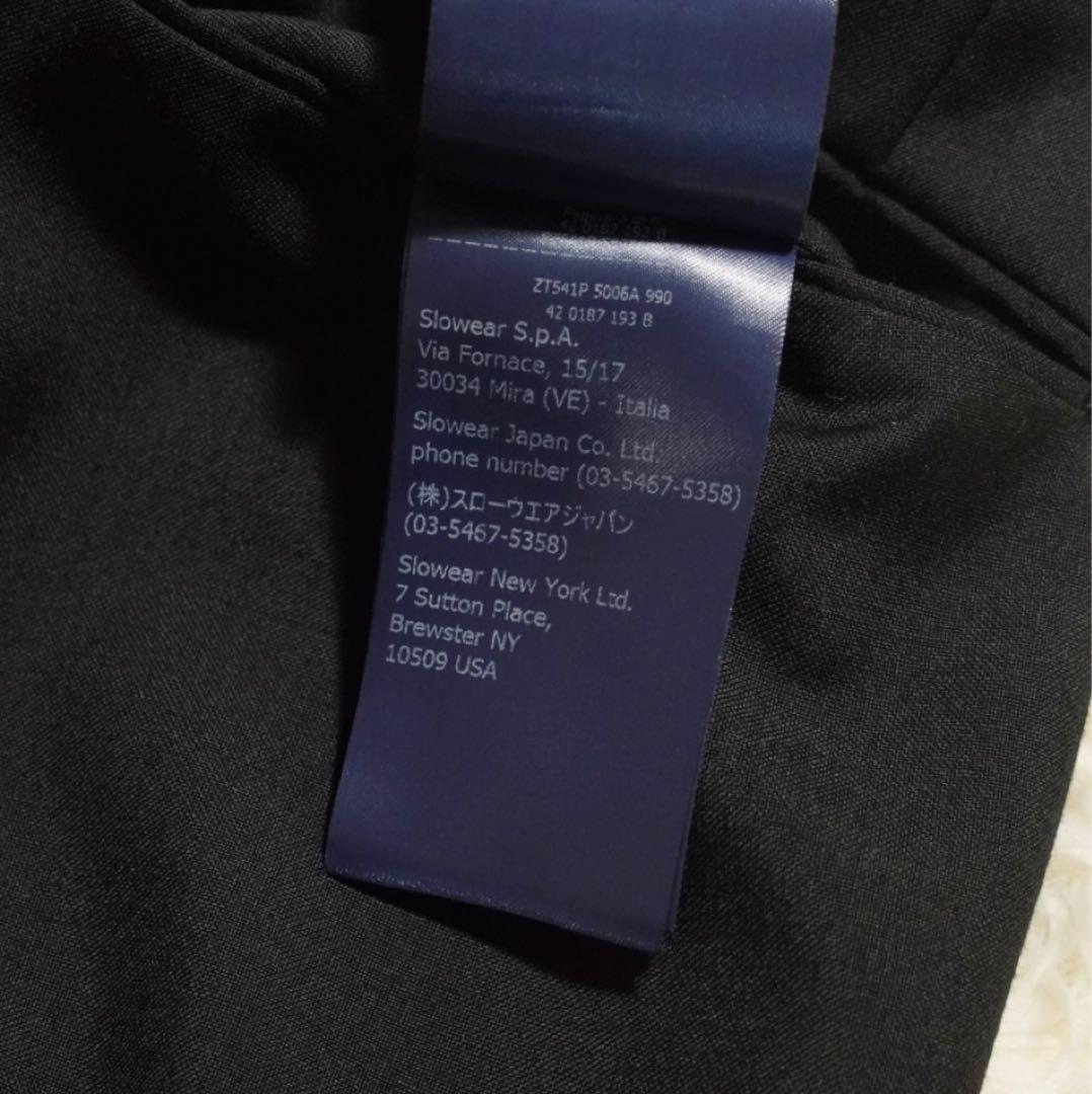 SUPER 100'S《インコテックス》スラックス(44)黒 ルーマニア