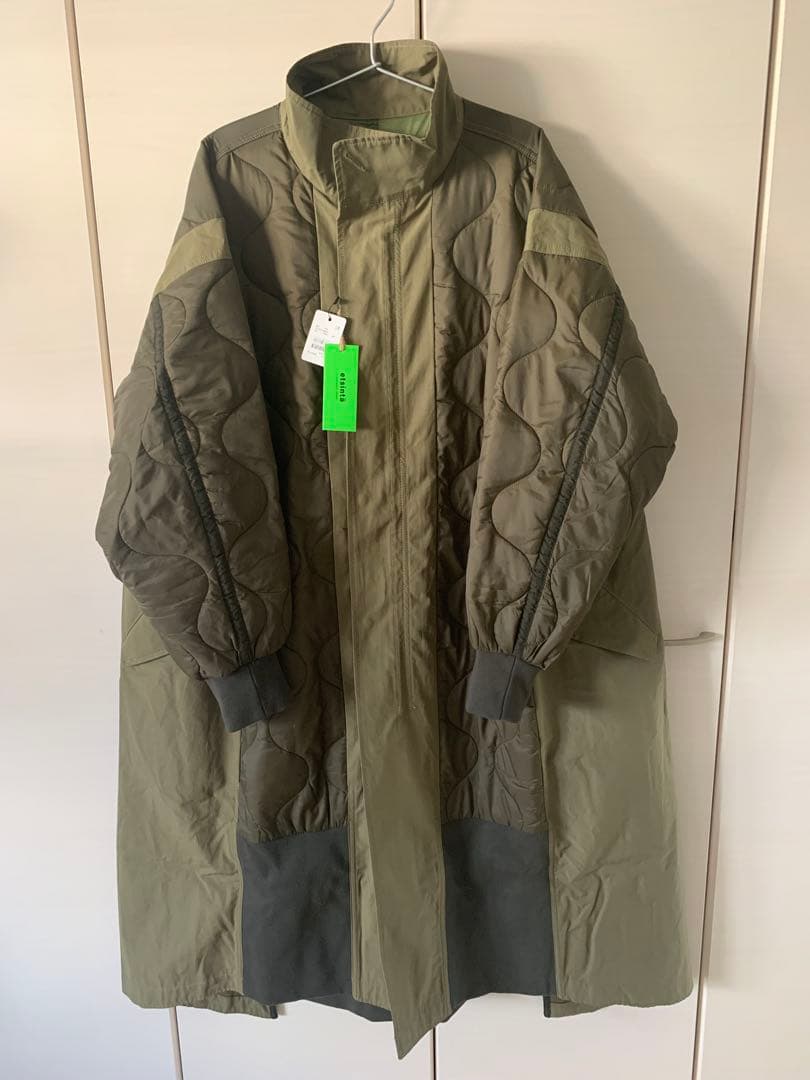 エシンタetsinta 切替マキシミリタリーコート カーキ
