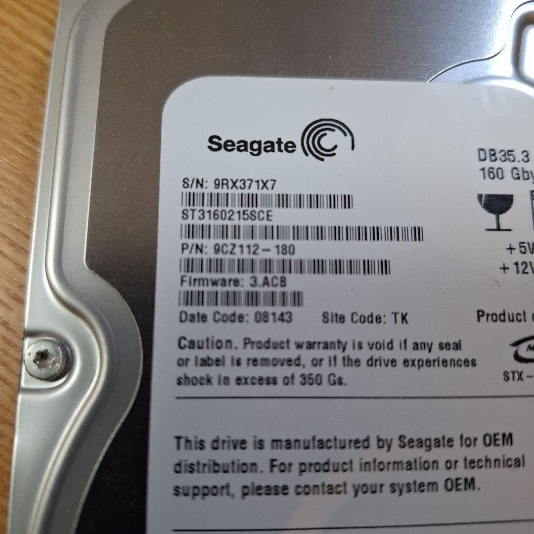 内蔵型ハードディスクドライブ SEAGATE DB35.3 ST3160215SCE 160GB
