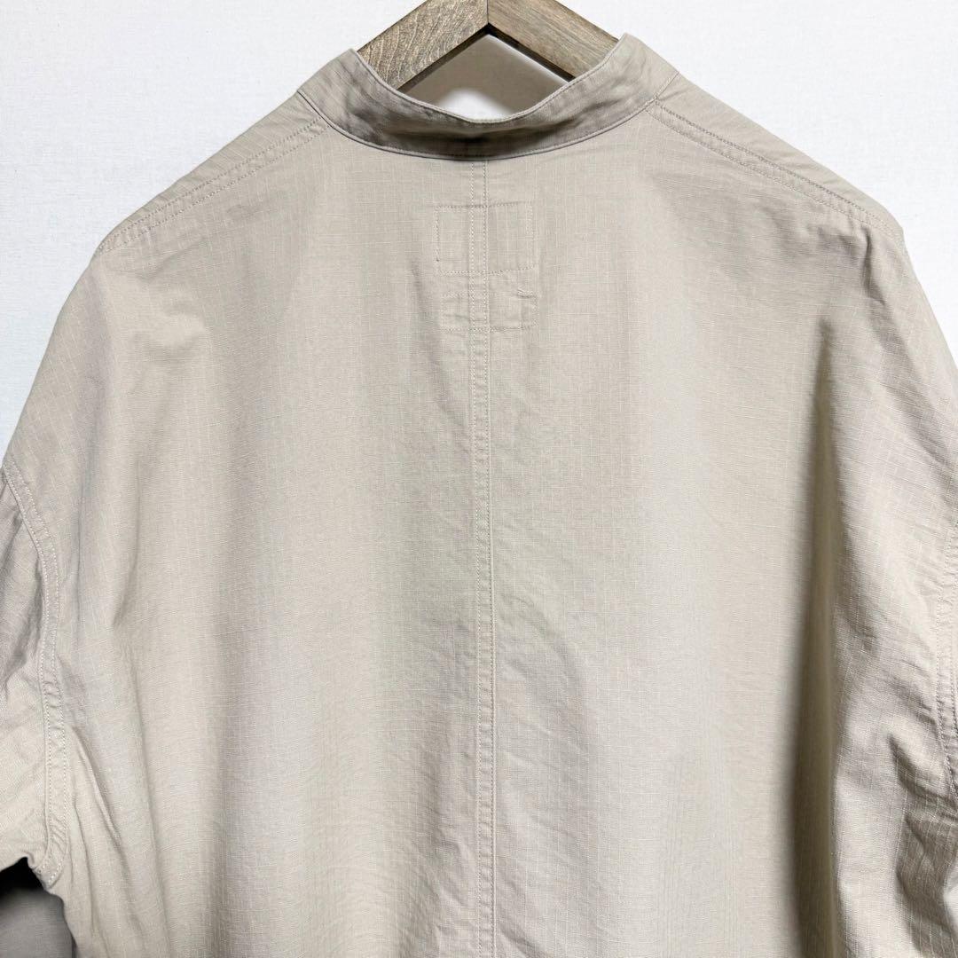 Lサイズ！peak リップストップチャイニーズシャツジャケット