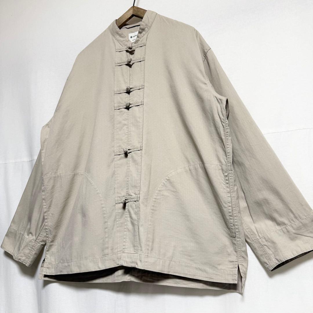 Lサイズ！peak リップストップチャイニーズシャツジャケット