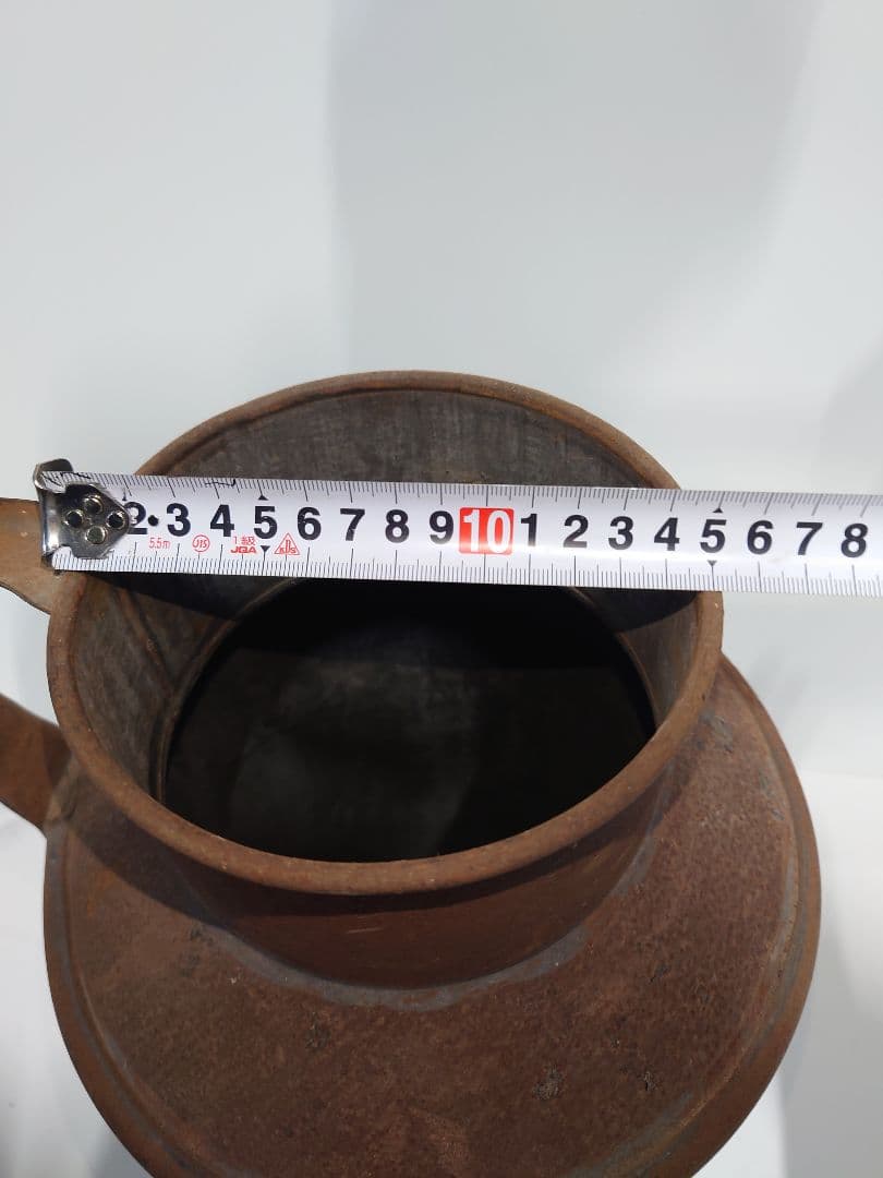 ビンテージミルク缶 金属製 ブラウン