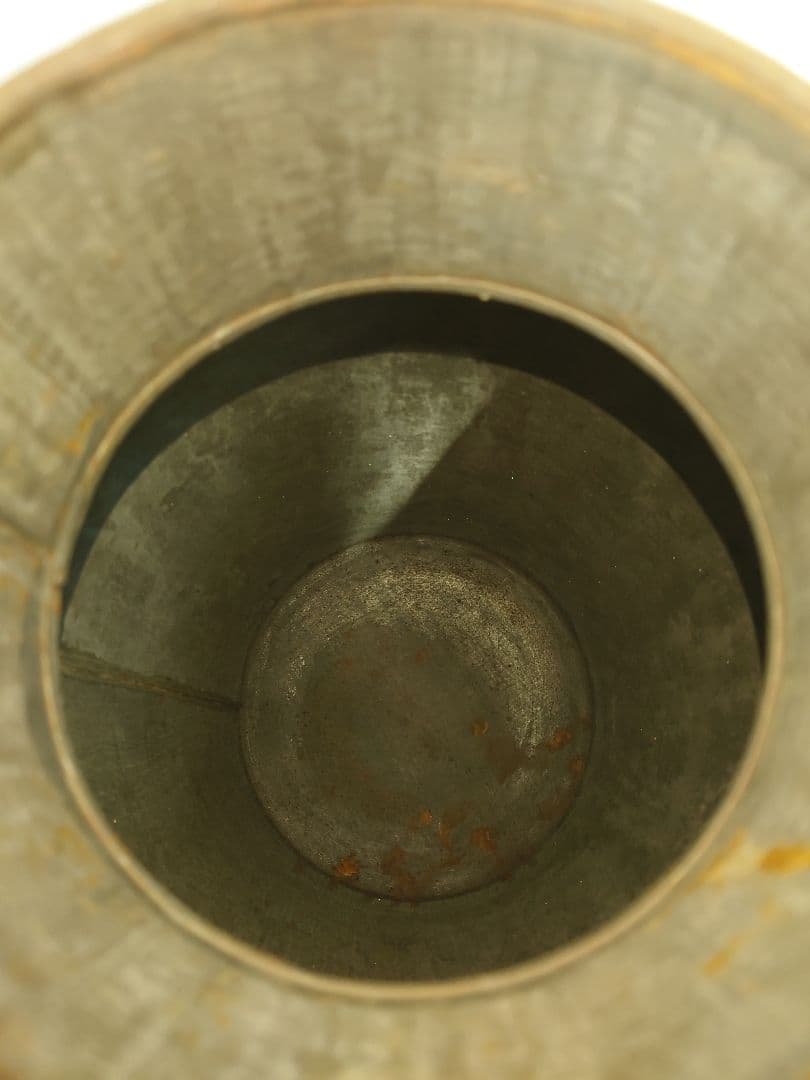 ビンテージミルク缶 金属製 ブラウン