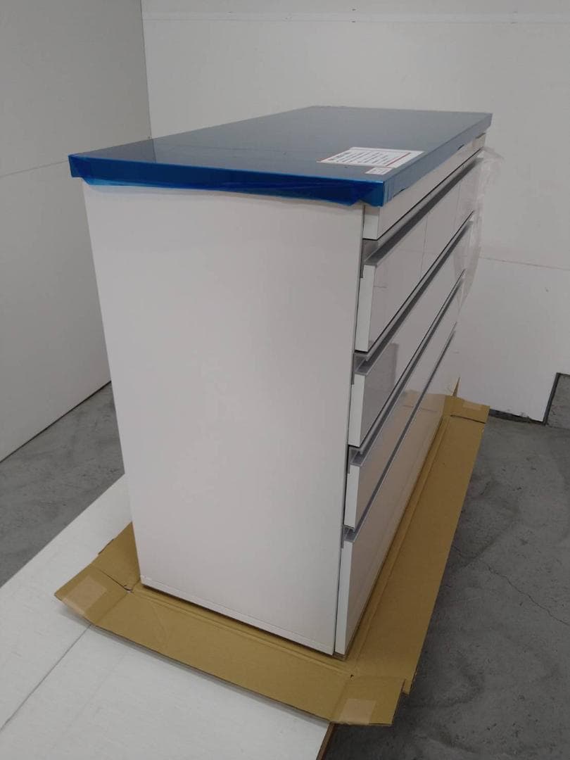 7019 ステンレス天板頑丈カウンター幅90白