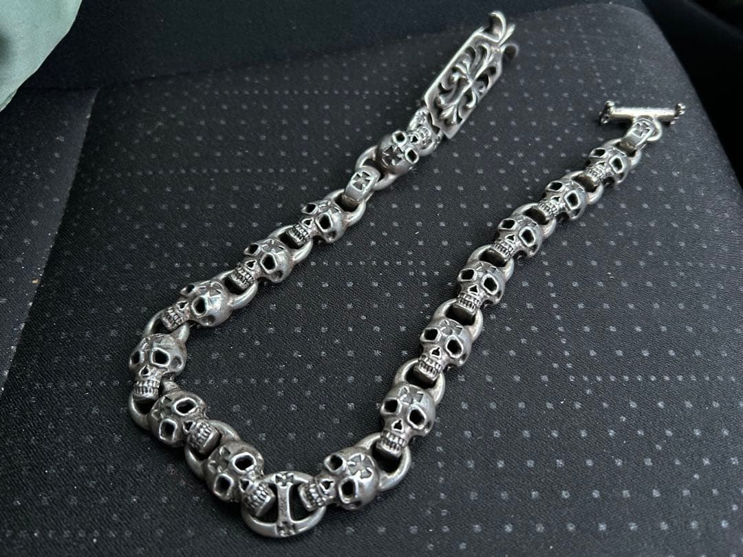 ★A&G(A & G)シルバー925 ギロームスカル ウォレットチェーン★