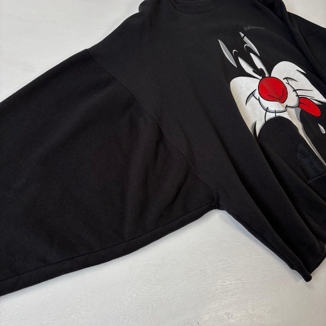 USA製　シルベスターキャット　スウェットトレーナー　ブラック　Lサイズ　古着