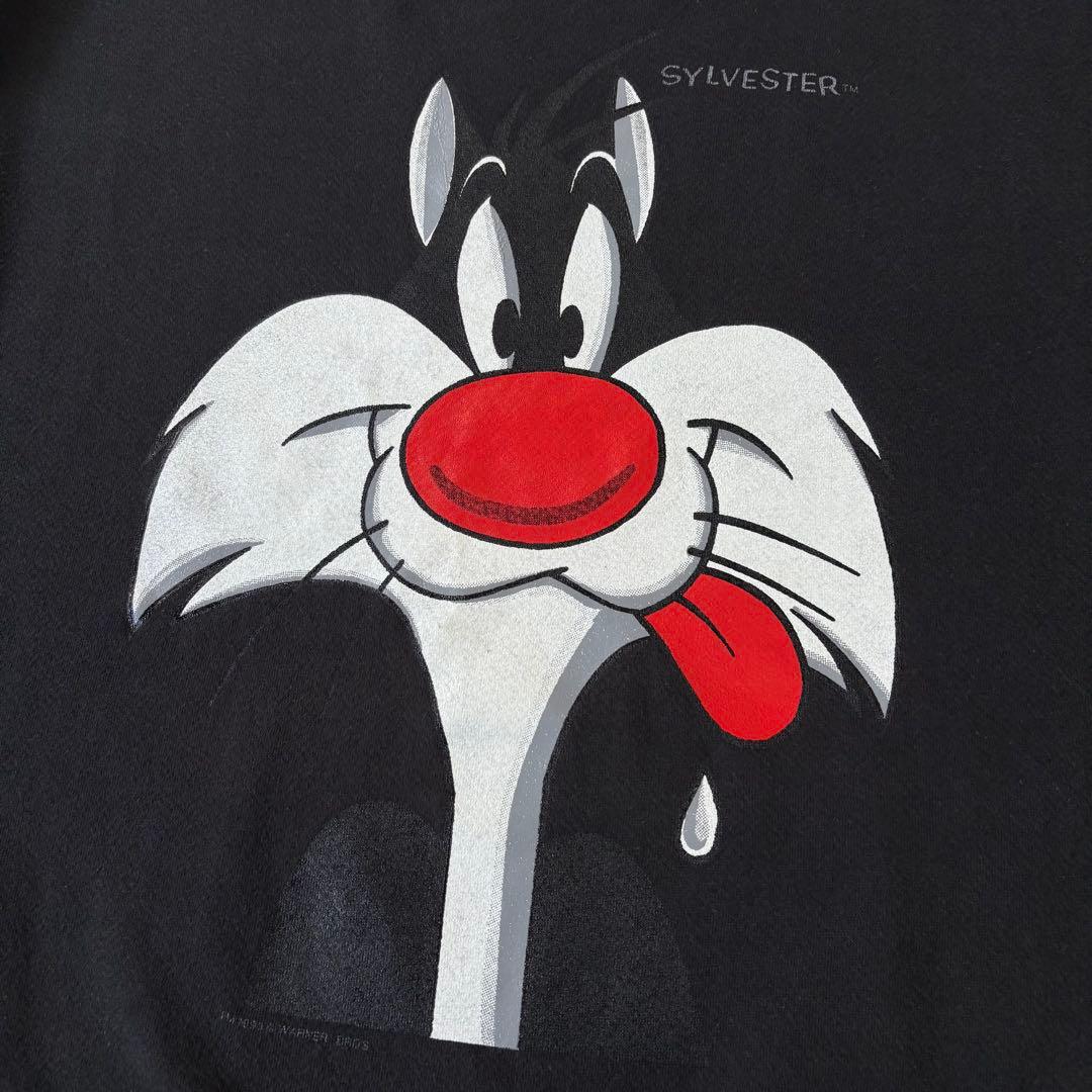 USA製　シルベスターキャット　スウェットトレーナー　ブラック　Lサイズ　古着